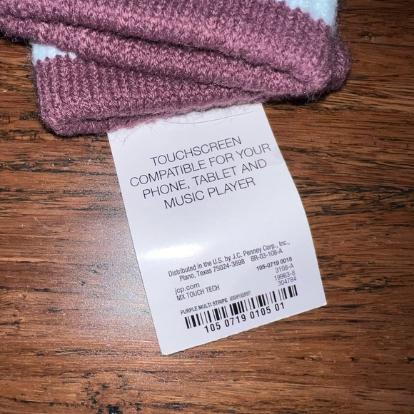 🔥5/$25 NWT Women’s Touchtech Stripe Gloves - Picture 3 of 3
